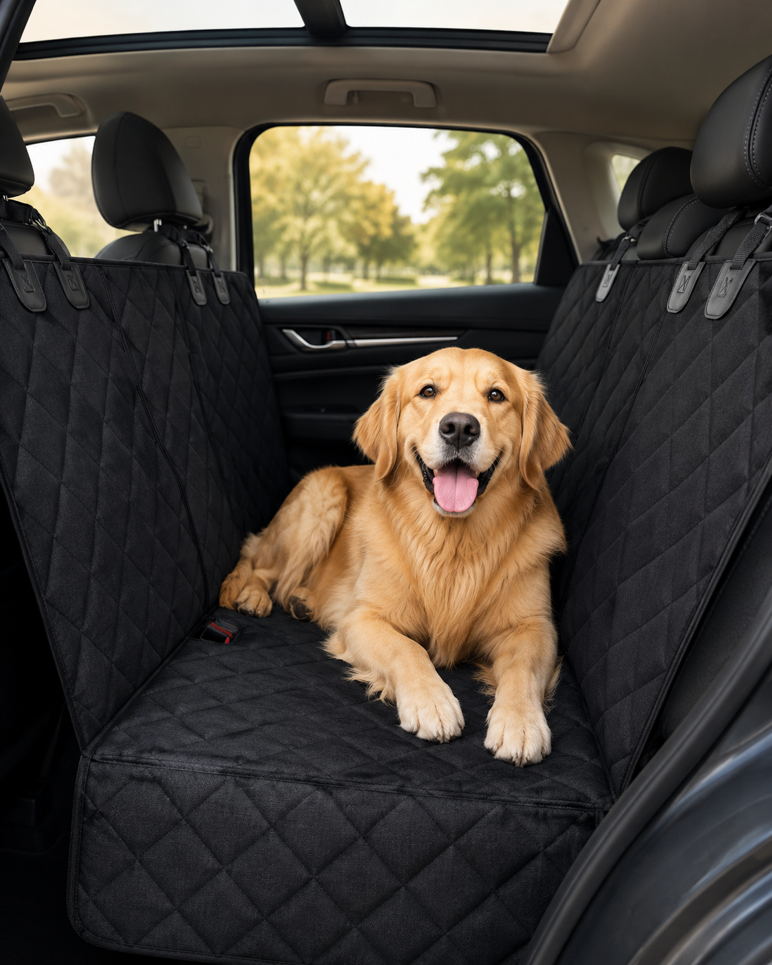 Waterproof Dog Car Seat Cover – Premium Back Seat Protector for Cars, SUVs & Trucks